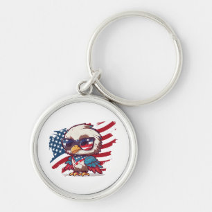 4th of july independence day bird american eagles keychain