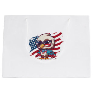 4th of july independence day bird american eagles large gift bag