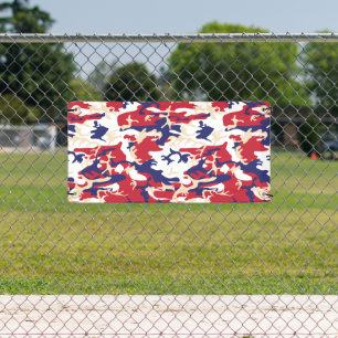 4th of July, Independence day, Camouflage Beige Banner
