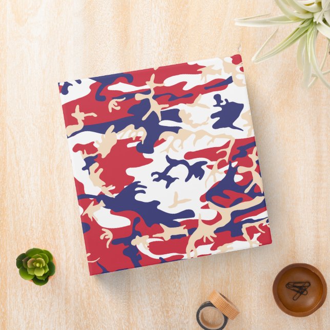 4th of July, Independence day, Camouflage Beige Binder (In Situ)