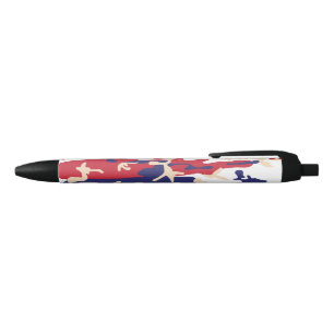 4th of July, Independence day, Camouflage Beige Black Ink Pen
