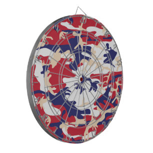 4th of July, Independence day, Camouflage Beige Dartboard