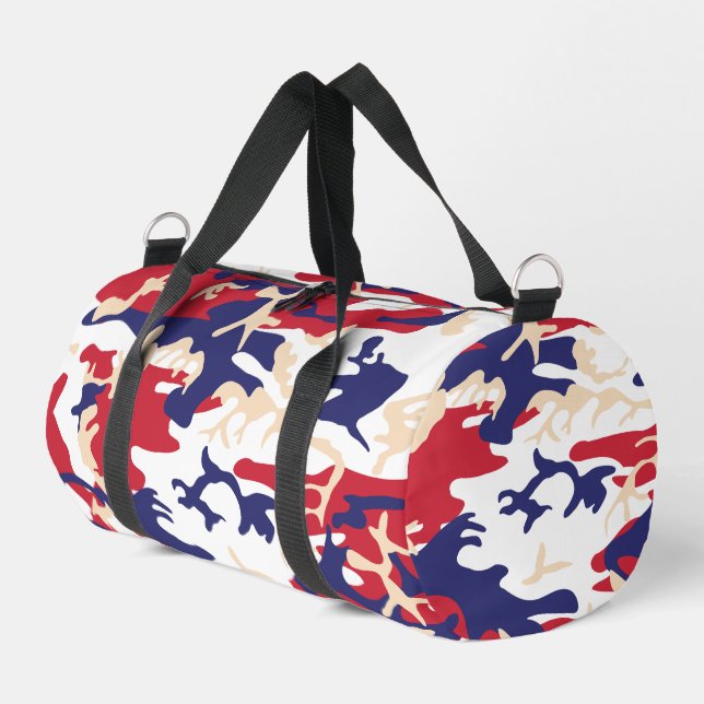 4th of July, Independence day, Camouflage Beige Duffle Bag (Left Corner)