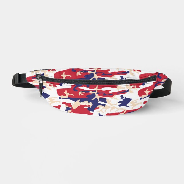 4th of July, Independence day, Camouflage Beige Fanny Pack (Front)