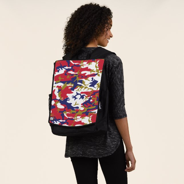 4th of July, Independence day, Camouflage Gold Backpack (Worn)