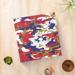 4th of July, Independence day, Camouflage Gold Binder
