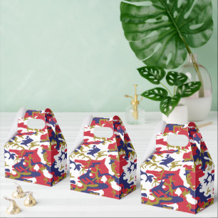 4th of July, Independence day, Camouflage Gold Favor Box