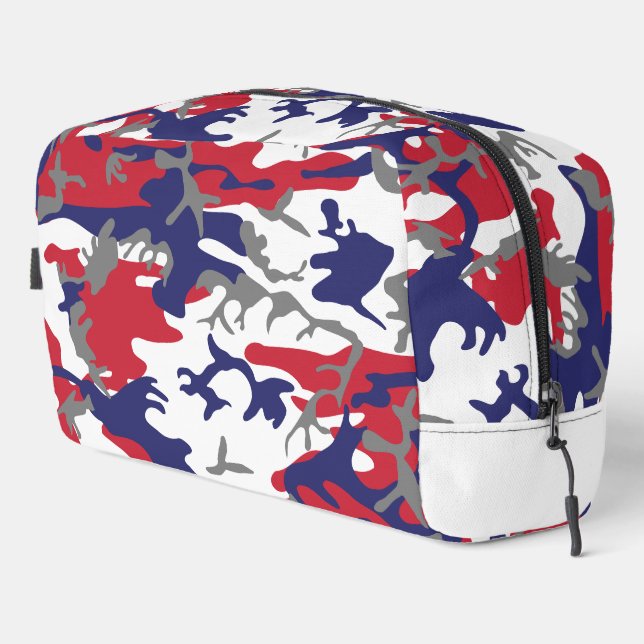 4th of July, Independence day, Camouflage Grey Dopp Kit (Right Corner)