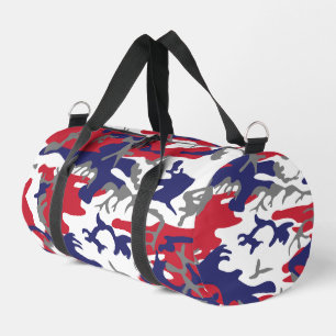 4th of July, Independence day, Camouflage Grey Duffle Bag