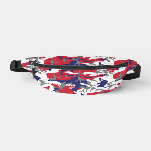 4th of July, Independence day, Camouflage Grey Fanny Pack