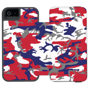 4th of July, Independence day, Camouflage Grey Incipio Watson™ iPhone 5 Wallet Case