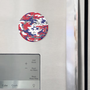 4th of July, Independence day, Camouflage Grey Magnet