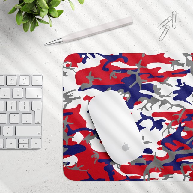 4th of July, Independence day, Camouflage Grey Mouse Pad (Creator Uploaded)