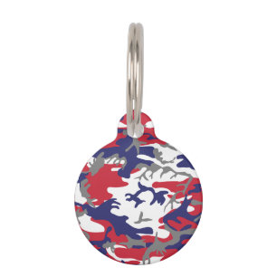 4th of July, Independence day, Camouflage Grey Pet Tag