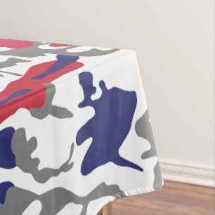 4th of July, Independence day, Camouflage Grey Tablecloth