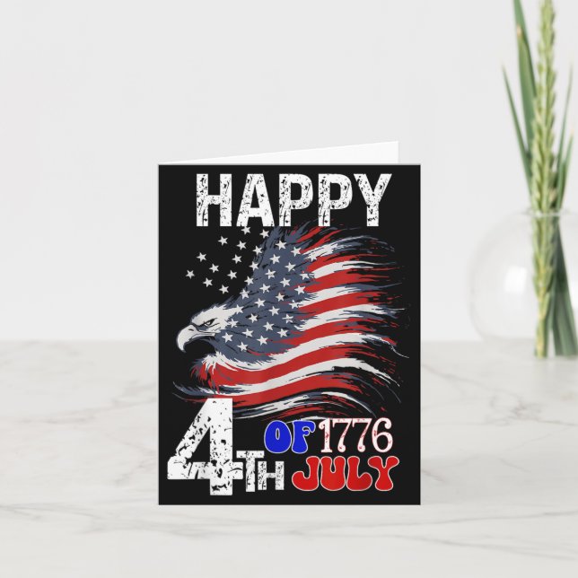 4th Of July independence day Eagle Lover Card (Front)