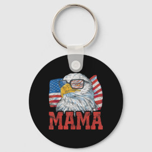4th of July Independence Day MAMA USA Flag Keychain