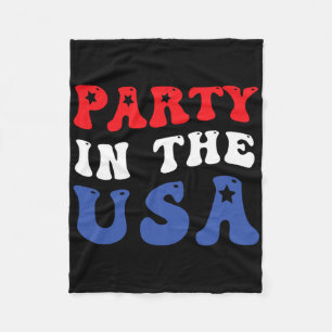4th Of July Independence Day Party In The Usa Fleece Blanket