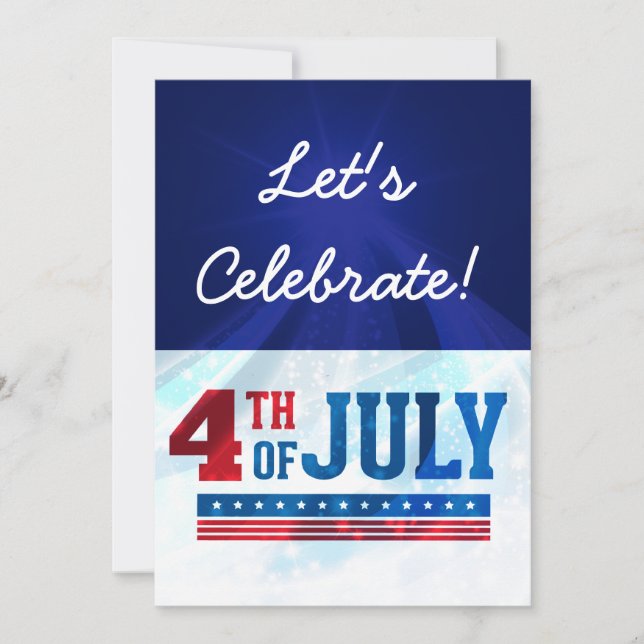 4th of july independence day party invites (Front)