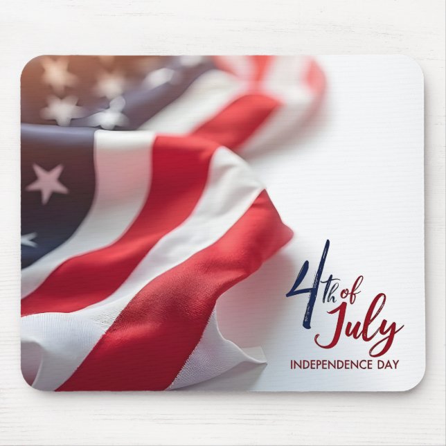 4th of July Independence Day Patriotic Design Mouse Pad (Front)