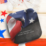 4th Of July Independence Day Patriotic Flag Paper Plate<br><div class="desc">Independence Day 4th Of July patriot folded USA American flag with family name paper plates. Makes a great gift or addition for this Independence Day 4th of July cook out.</div>