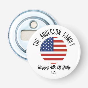 4th of July Independence Day Personalized Name Bottle Opener