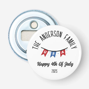 4th of July Independence Day Personalized Name Bottle Opener