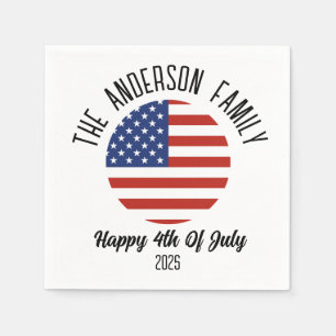 4th of July Independence Day Personalized Name Napkin