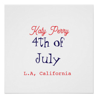 4th of july independence day red blue name city pa poster