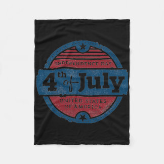 4th Of July Independence Day Usa United States Of  Fleece Blanket