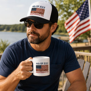 4th of July Independence Day Vintage American Trucker Hat