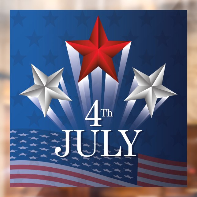 4th of July Independence Day Window Cling (Sheet 2)