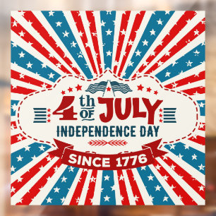 4th of July Independence Day Window Cling