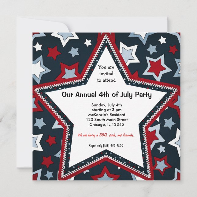 4th of July Invitation (Front)