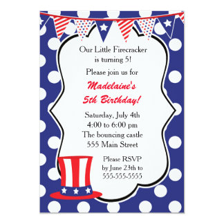 fourth of july birthday invitations