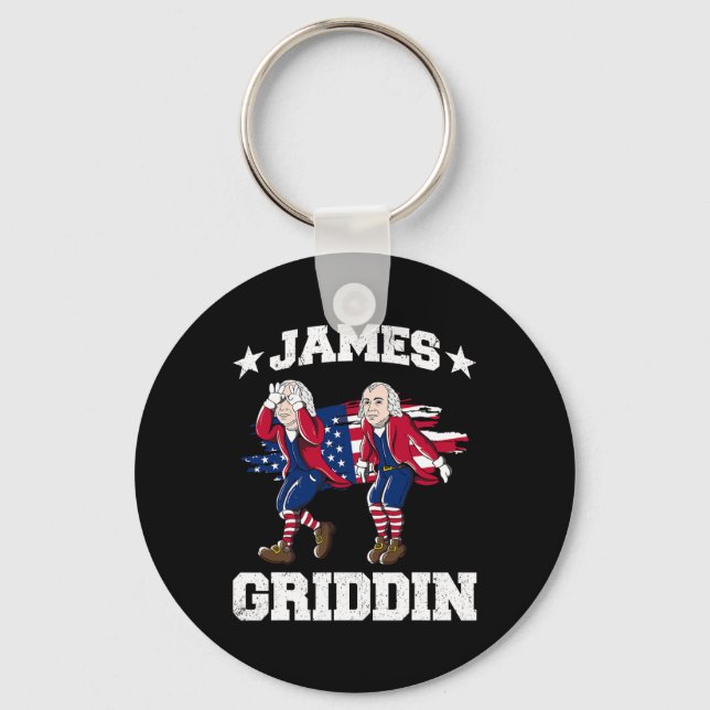 4th Of July James Madison Griddy James Griddin 1  Keychain (Front)