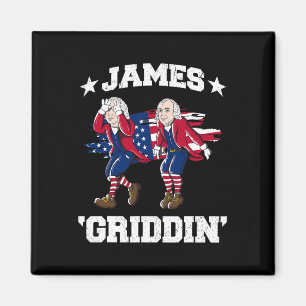 4th Of July James Madison Griddy James Griddin  Magnet