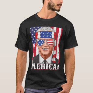 4th Of July Joe Biden Merica USA Flag T-Shirt