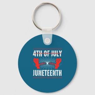 4th of july juneteenth independence day black keychain
