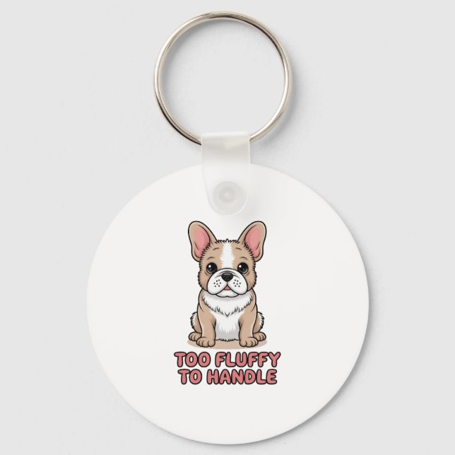 4th of July Just Chill The Fourth Out Bulldog Keychain (Front)