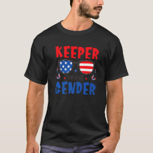 4th Of July Keeper Of The Gender Reveal Baby Annou T-Shirt