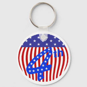 4th Of July Keychain