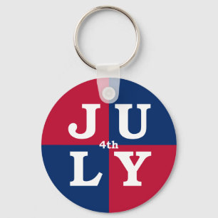 4th of July Keychain
