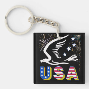 4th of July Keychain