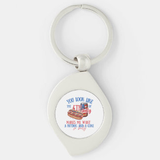 4th of July Keychain