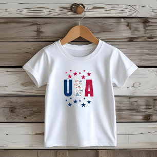4th of July Kids USA T-Shirt with Stars