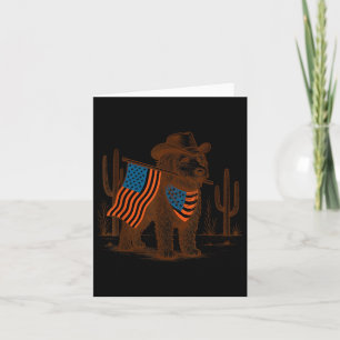 4th Of July Labradoodle Lover Western Desert Vibes Card