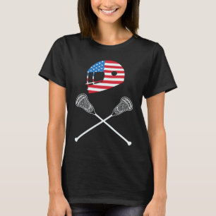 4th Of July Lacrosse American Flag Patriotic T-Shirt