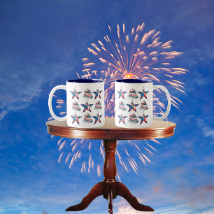 4th of July "Land of The Free" Coffee Mug