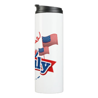 4th of July landmark flag Thermal Tumbler
